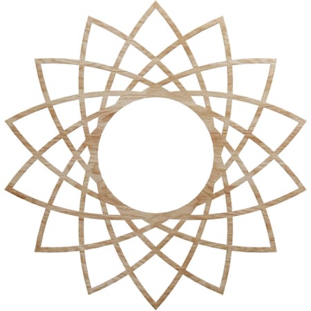 Ekena Millwork Eleanor Wood Fretwork Pierced Ceiling Medallion, Red Oak, 40"OD x 15 3/8"ID x 1/4"T CMWP40X40X0250EARO